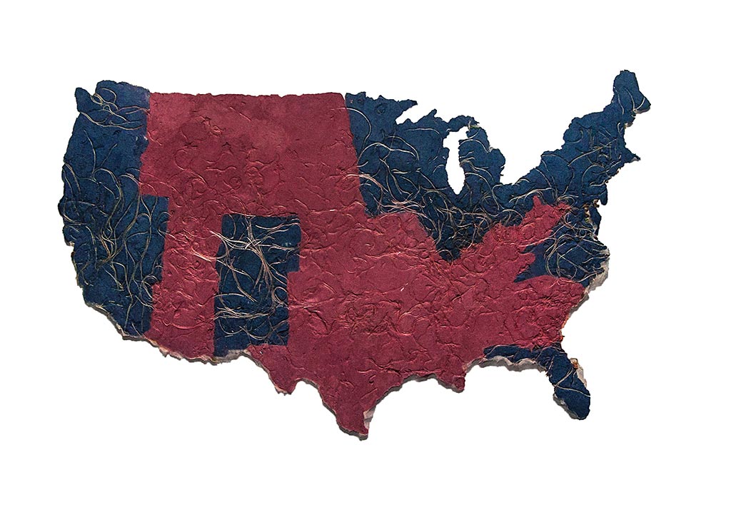 'A map of the shape of the continental United States'